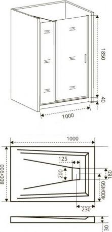 Душевая дверь в нишу 100 см Good Door Fantasy WTW-100-F-CH ФА00018 стекло с рисунком фэнтази