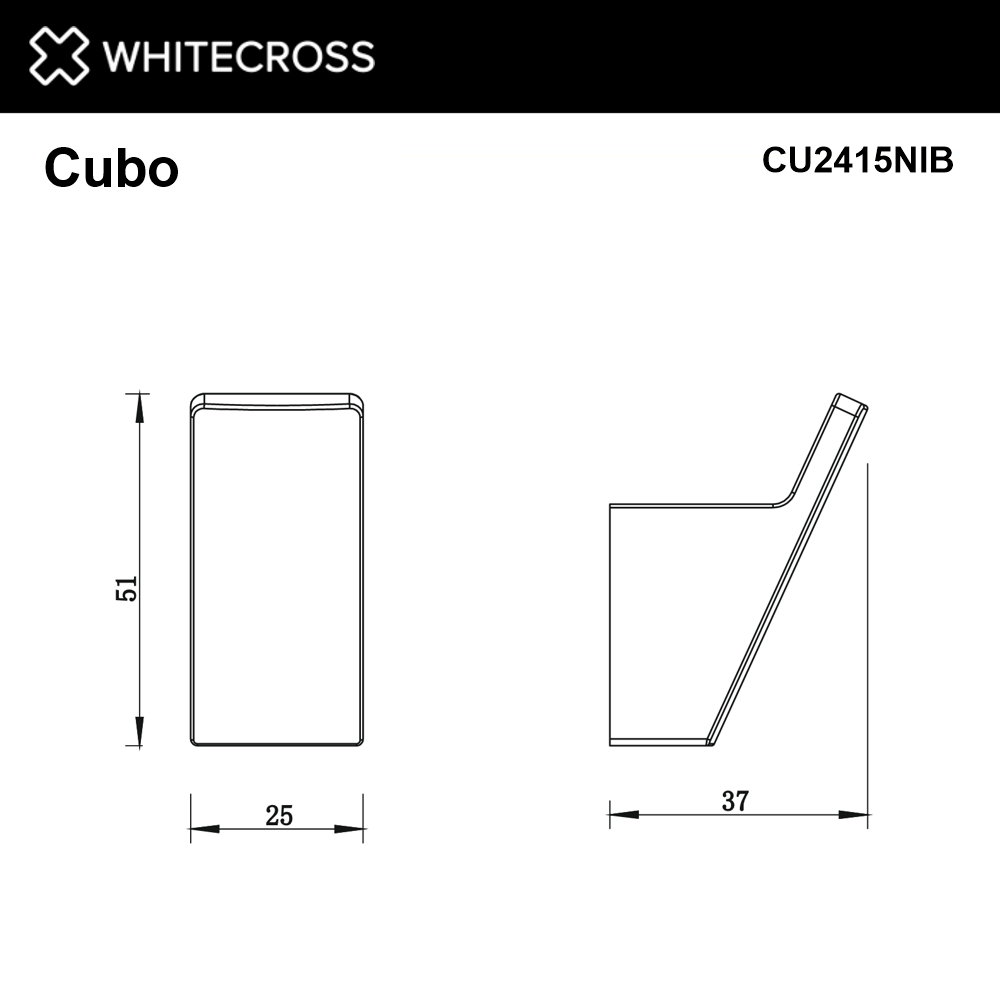 Крючок Whitecross Cubo CU2415NIB никель брашированный