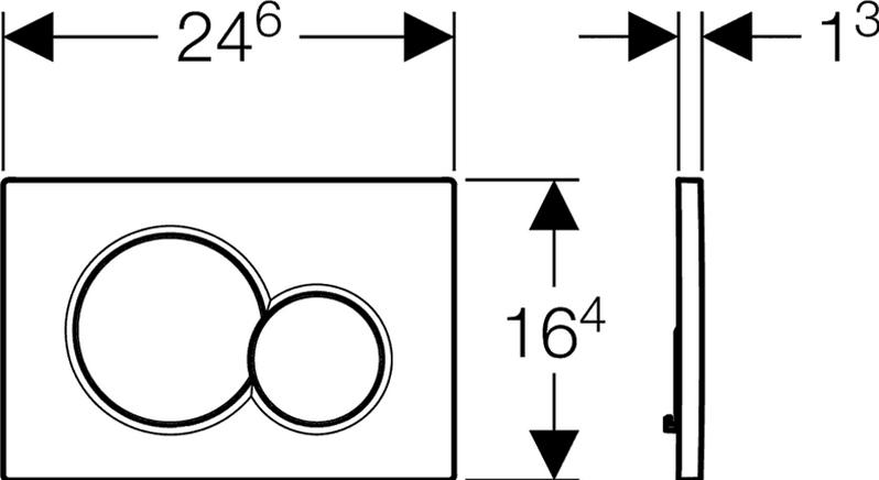 Кнопка смыва Geberit Sigma 01 115.770.46.5, хром матовый