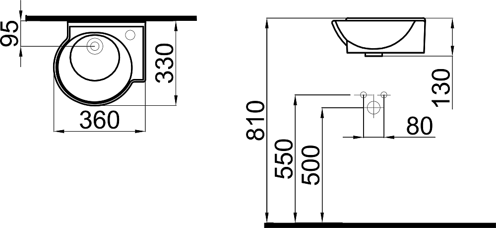 Рукомойник STWORKI 36 K0201-0365 R