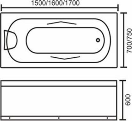 Акриловая ванна Royal Bath Tudor 169х75 RB 407701