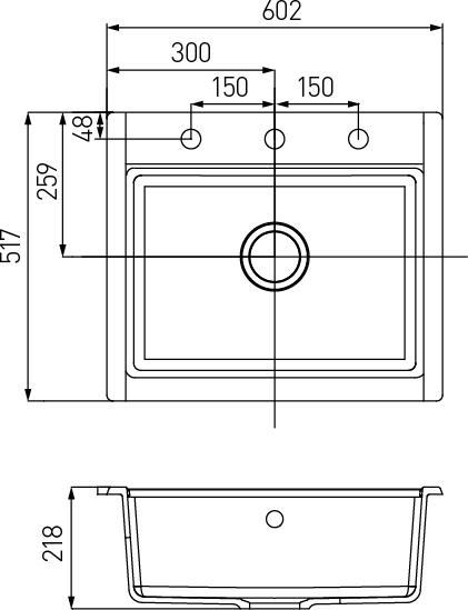 Кухонная мойка Aquaton Делия 60 1A715232LD220, бежевый