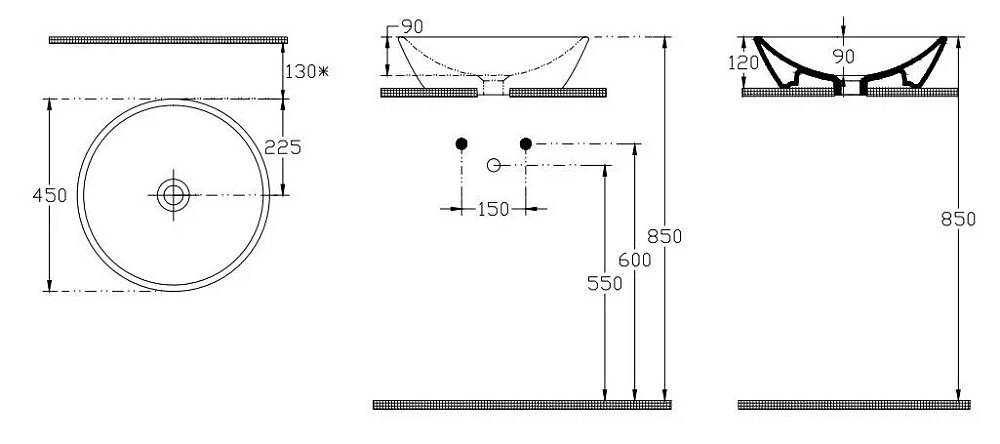 Раковина накладная Isvea SistemaY Soft 10SY66045SV-2Z синий