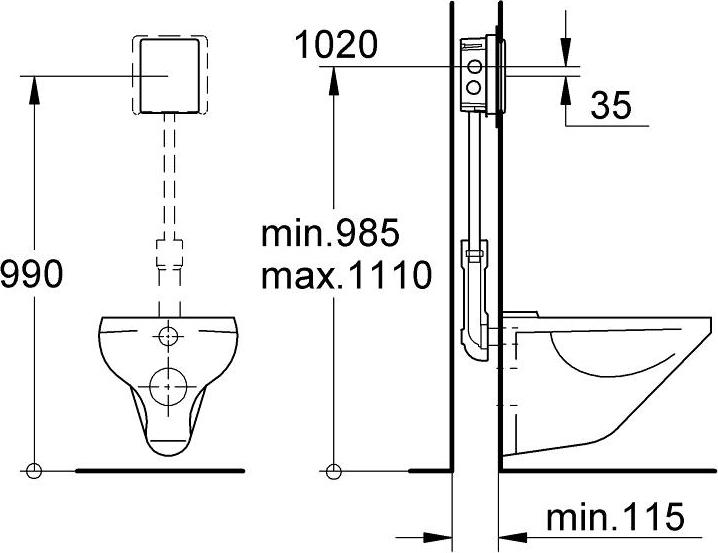 Смывное устройство для унитаза Grohe Grohe Dal 37153000