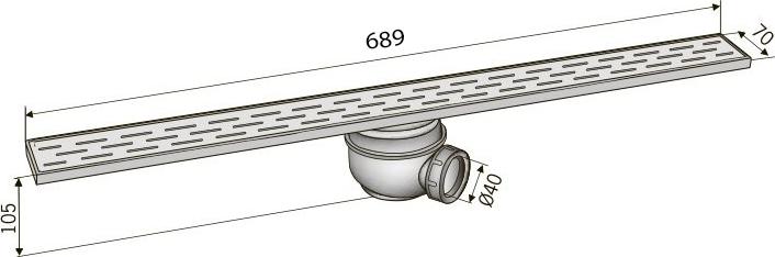 Душевой лоток ACO Showerdrain 405718 с решёткой