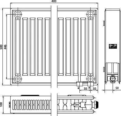 Радиатор стальной Kermi FKV 220504 тип 22