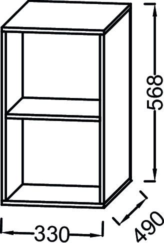 Настенная полка 33 см Jacob Delafon Odeon Rive Gauche EB2528-P11 ясень