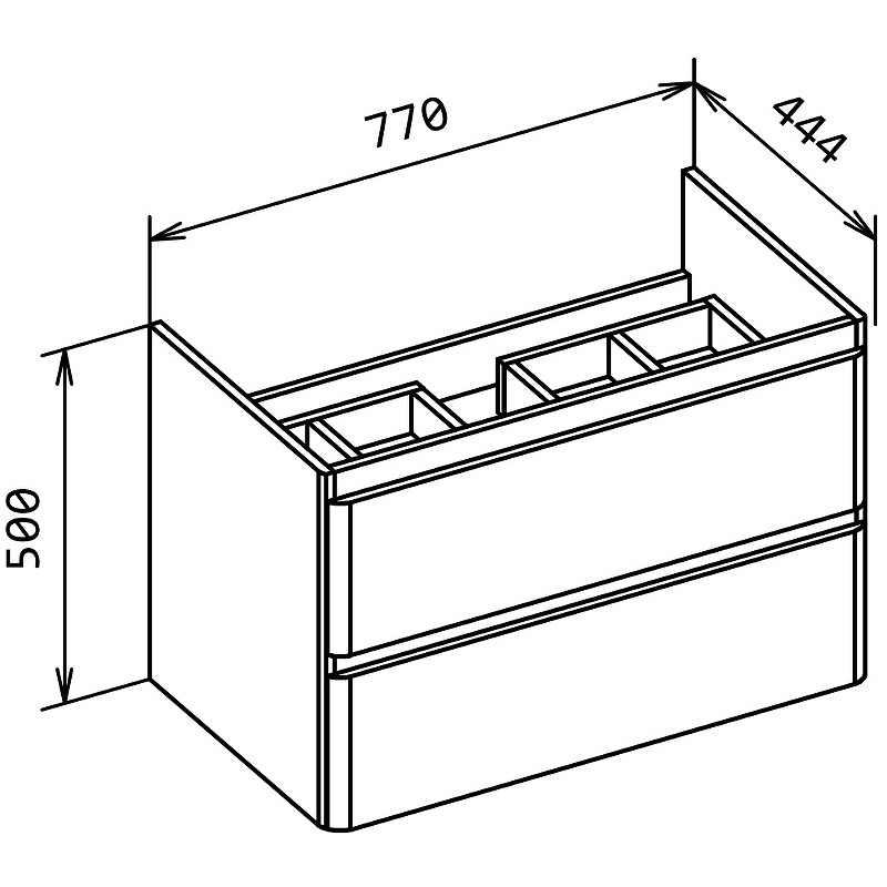 Тумба под раковину BelBagno ALBANO-CER-800-2C-SO-RNG 80 см, Robere Nature Grigio