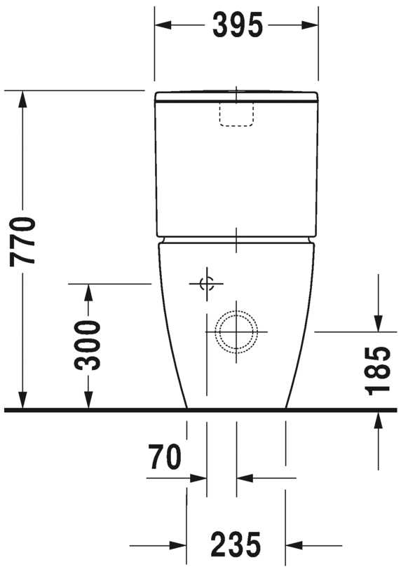 Чаша для унитаза-компакта Duravit ME by Starck 2170090000