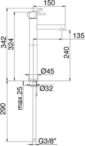 Смеситель Treemme Vela 5818.CC.VL для раковины