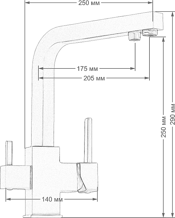 Смеситель Seaman Barcelone SSL-5391 Mist для кухонной мойки