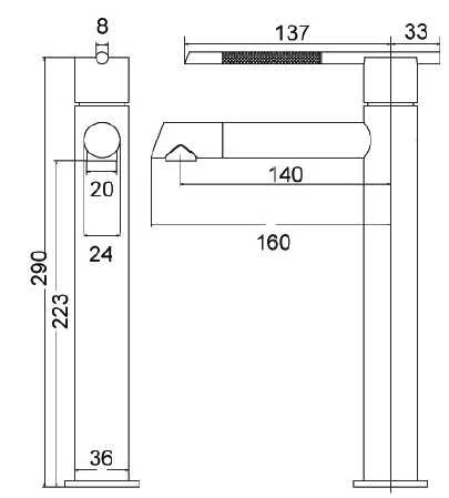 Смеситель для раковины Bandini Clock 9801200000 хром