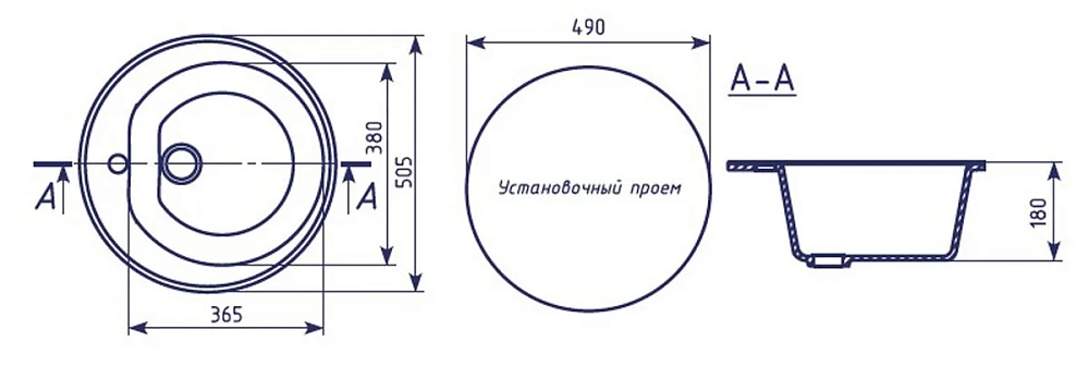 Кухонная мойка Mixline ML-GM11 ML-GM11 (331) белый