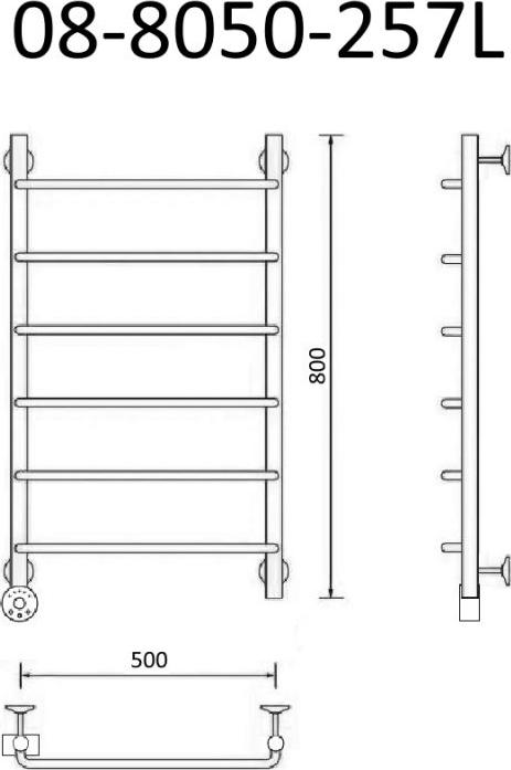 Электрический полотенцесушитель Маргроид B8 08-8050-257L 50x80 см