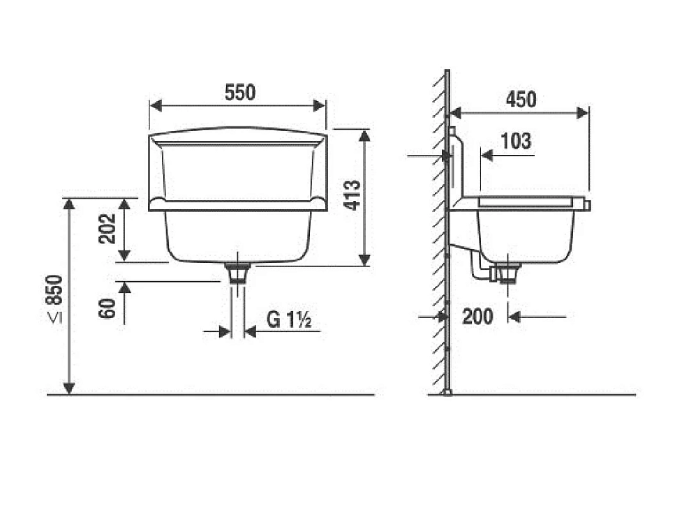 Раковина Sanit 60.005.B6..0099 белый