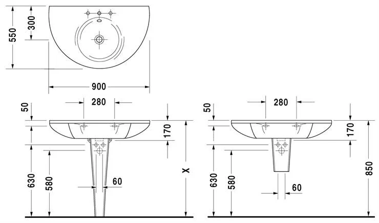 Раковина Duravit Starck 1 405900000 белый