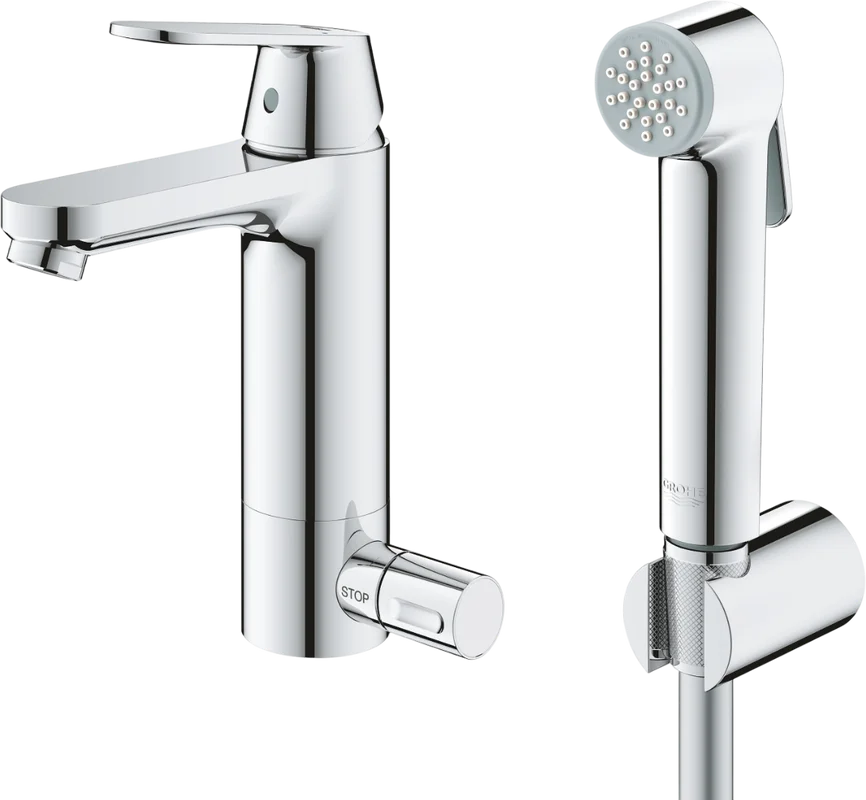 Смеситель для раковины Grohe Eurosmart Cosmopolitan 24191000 с гигиеническим душем, хром