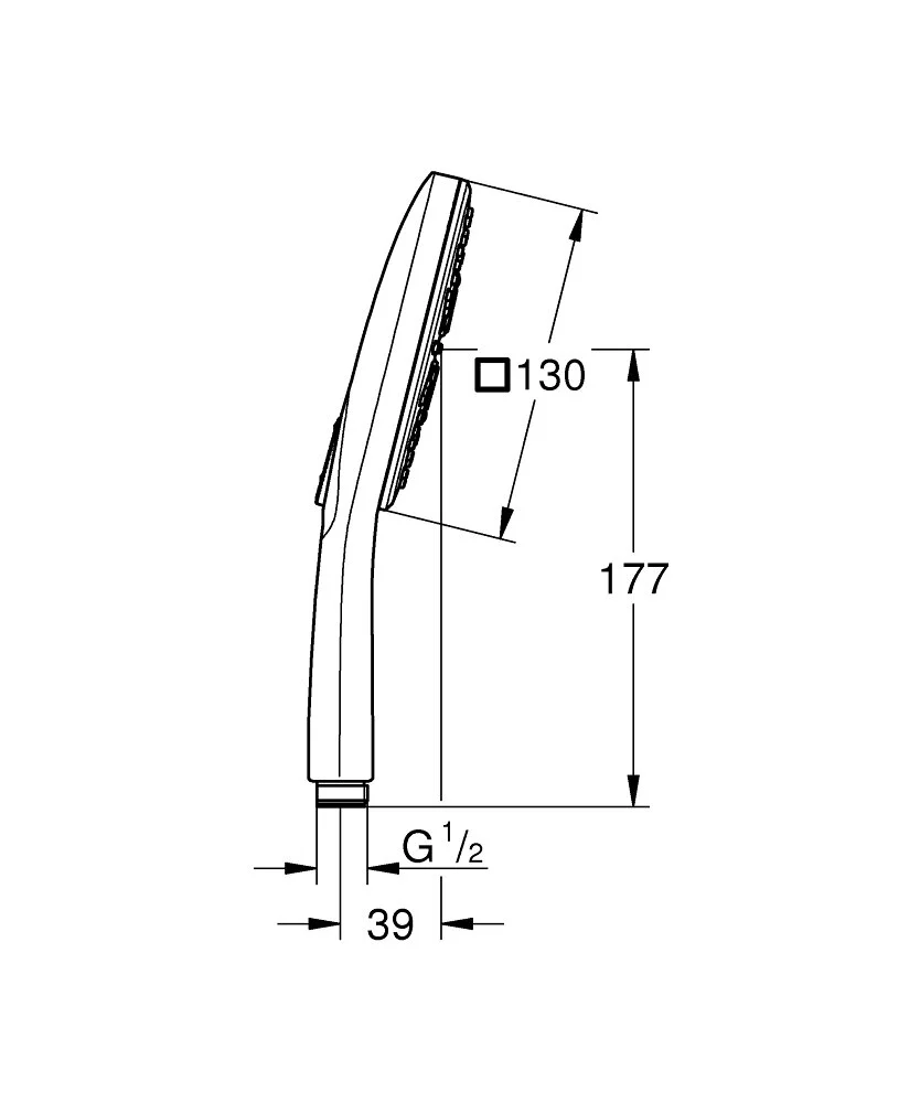 Душевая лейка Grohe Rainshower 26582AL0 серый