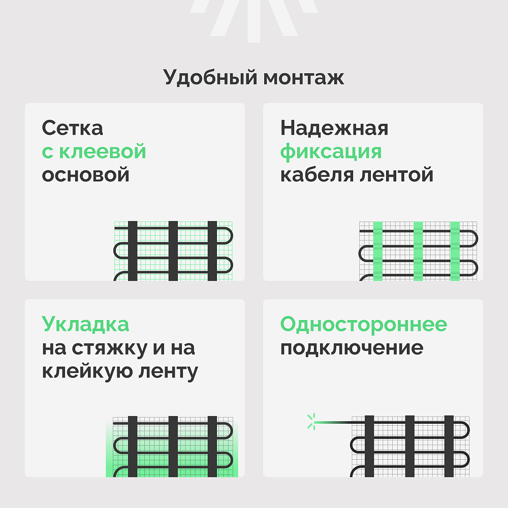 Комплект теплого пола Ewrika MAT EWR 150-10 с терморегулятором ТЕП51Б белым, электронным