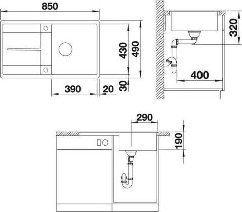 Кухонная мойка Blanco Metra 5 S-F 519098 алюметаллик