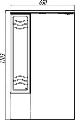 Зеркальный шкаф Aquaton Домус 65 1A008202DO01L, белый