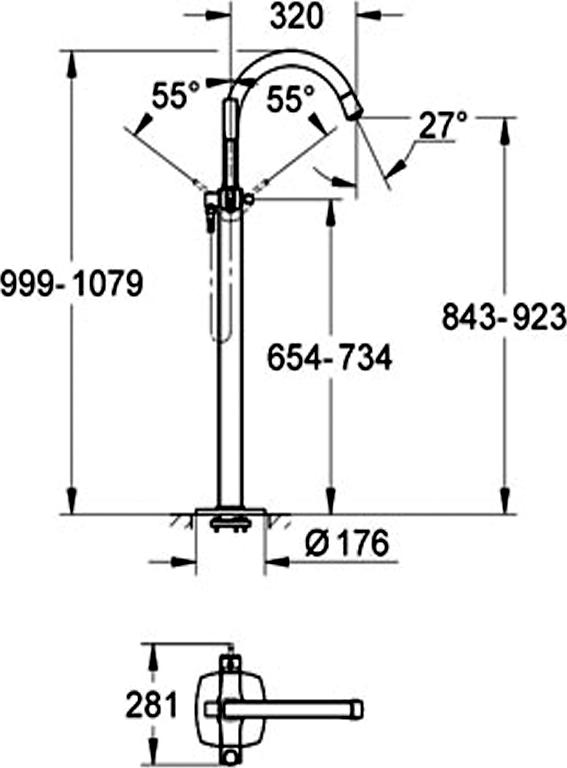 Смеситель для ванны Grohe Grandera 23318IG0