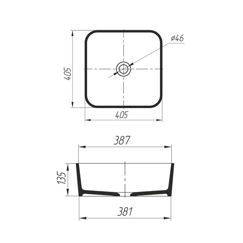 Раковина накладная Radostone Риккарда RRIK15018 зеленый, белый