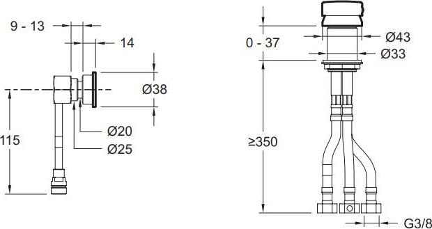 Смеситель для раковины Jacob Delafon Soprano E99399-CP