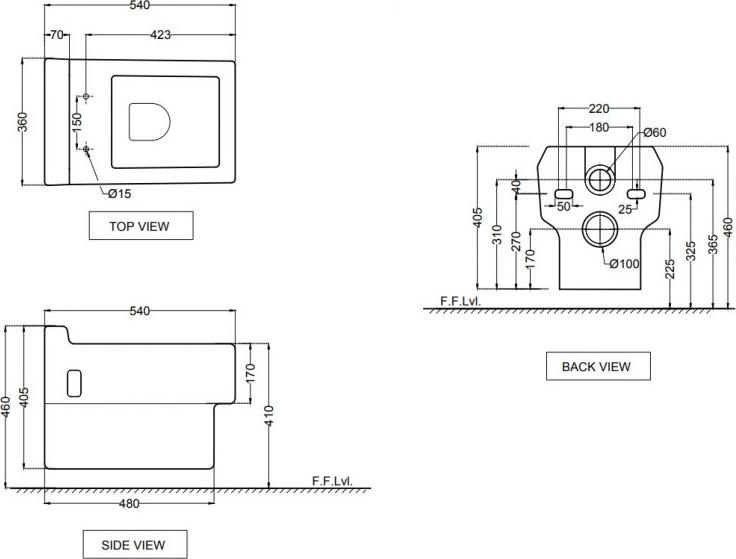 Подвесной унитаз Jaquar Fonte FNS-WHT-40951UF с крышкой-сиденьем микролифт