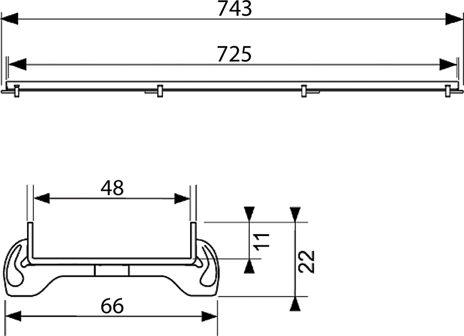 Решётка Tece TECEdrainline Plate 6 008 70 80 см под плитку