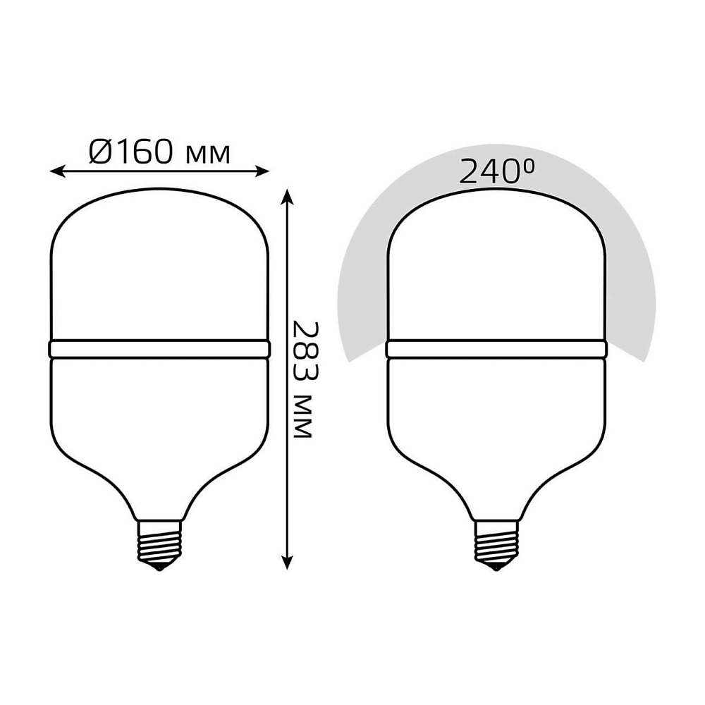 Лампа светодиодная Gauss E27 60W 6500K матовая 63236