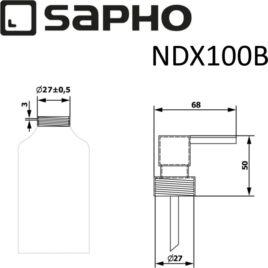 Головка дозатора запасная для диспенсера Sapho NDX100B, черный