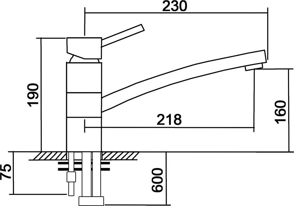 Смеситель для кухонной мойки EMAR EC-3011.7 Антрацит