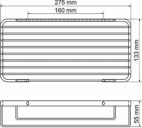 Полка WasserKRAFT K-72222, хром