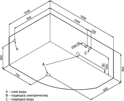 Акриловая ванна Aquanet Allento L 170х75 00205221