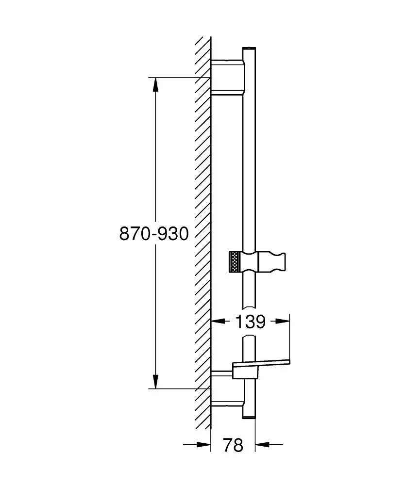 Штанга душевая Grohe Rainshower 26603000 хром