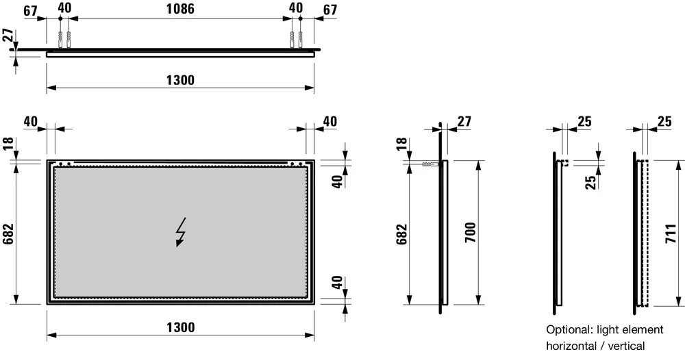 Зеркало Laufen Frame 4.4740.8.900.144.1