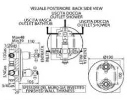 Смеситель для ванны с душем Bandini Antico 824720ZZ06D.. желтый