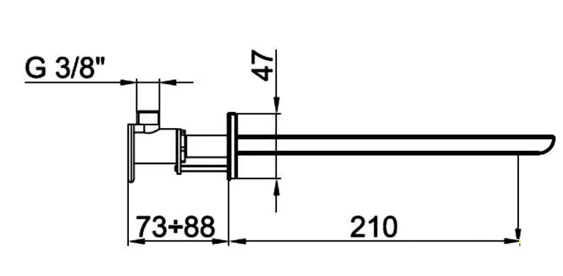 Излив  Webert Wolo AC0324564 черный