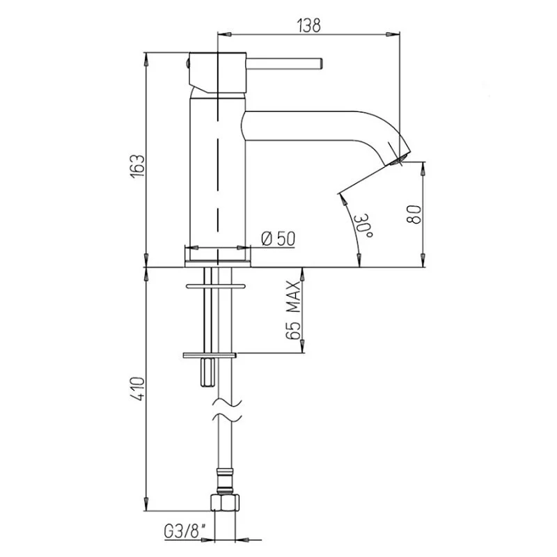 Смеситель для раковины Paini COX 78PZ205O черный