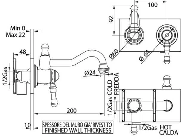 Смеситель для раковины Bandini Antico 8536200000 хром