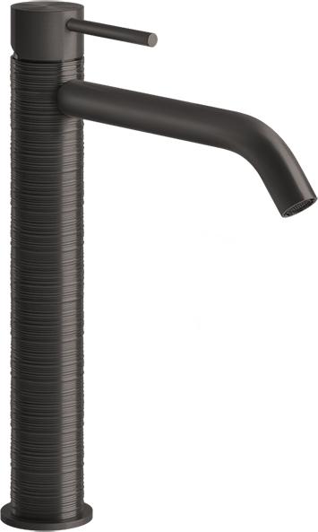 Смеситель для раковины Gessi 316 Trame 54306#707, brushed black metal PVD