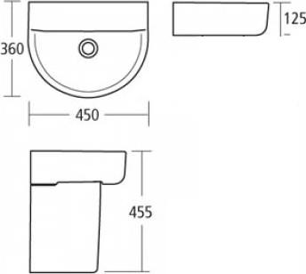 Рукомойник Ideal Standard Connect ARC E796801 45 см