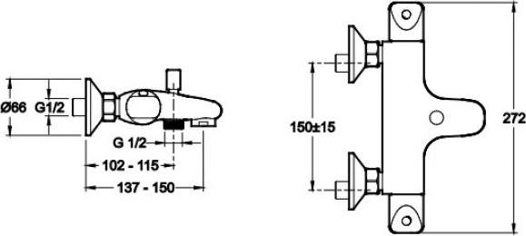 Термостат для ванны Jacob Delafon Robust E75772-CP