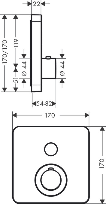 Термостат для душа Axor ShowerSelect 36705000, хром