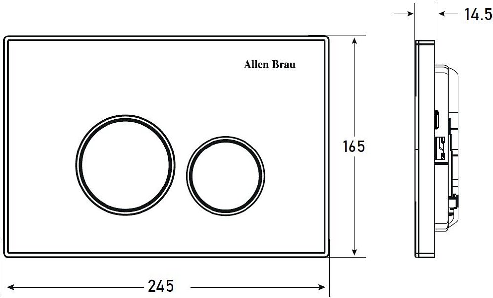 Клавиша смыва Allen Brau Priority 9.20001.20 белый глянец