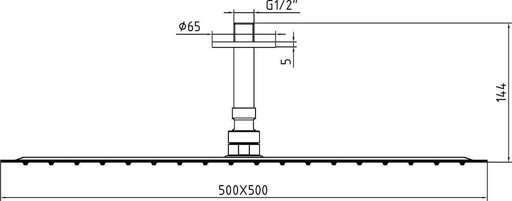 Верхний душ E.C.A. Shower Head Slim 102145017