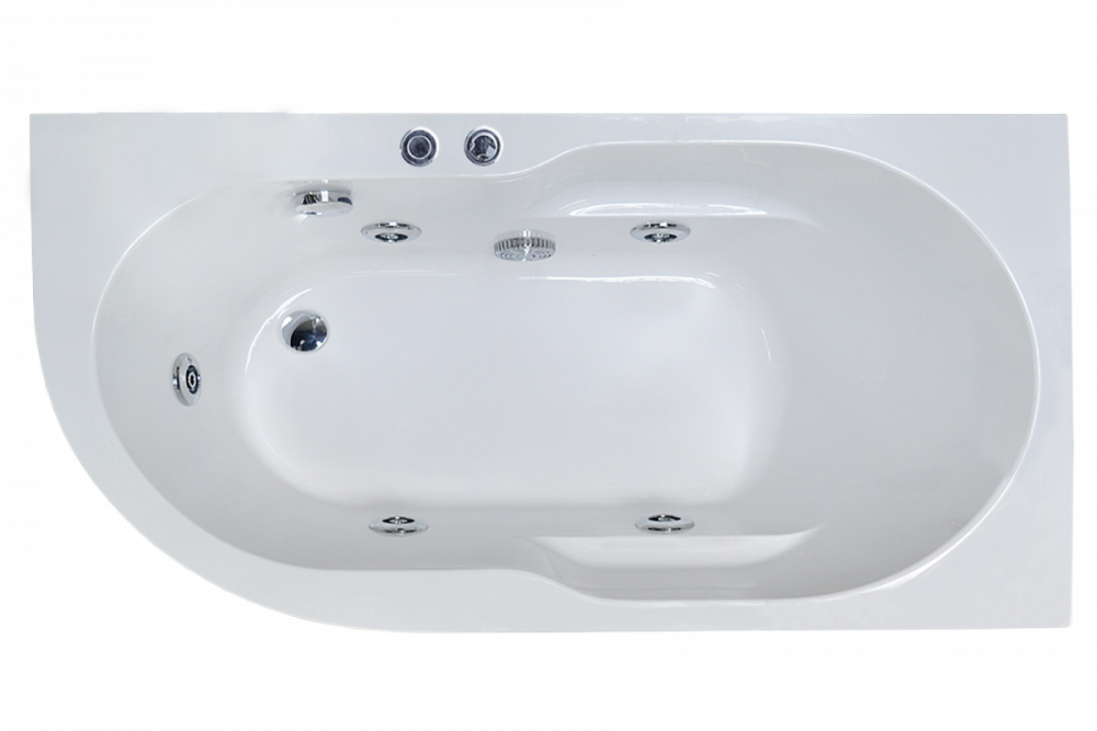 Акриловая ванна Royal Bath Azur Standart 170х80 см RB614203ST-R с гидромассажем