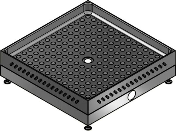 Поддон для душа 80х80 см Oceanus 5-002.5, нержавеющая сталь