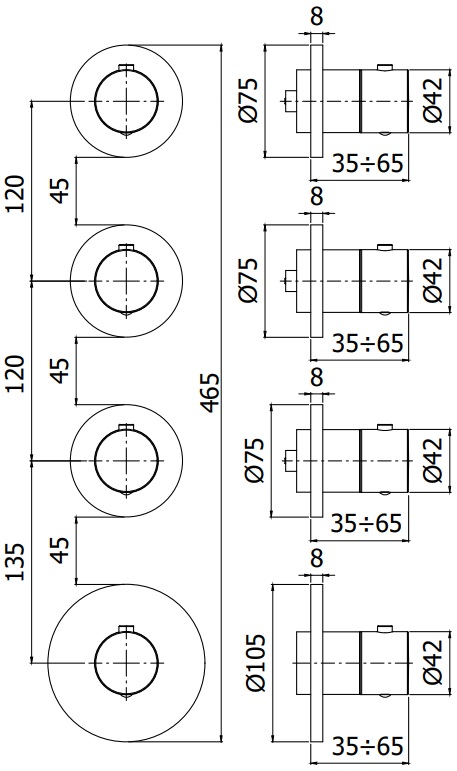 Смеситель для ванны с душем Paffoni Modular Box MDE019BO белый